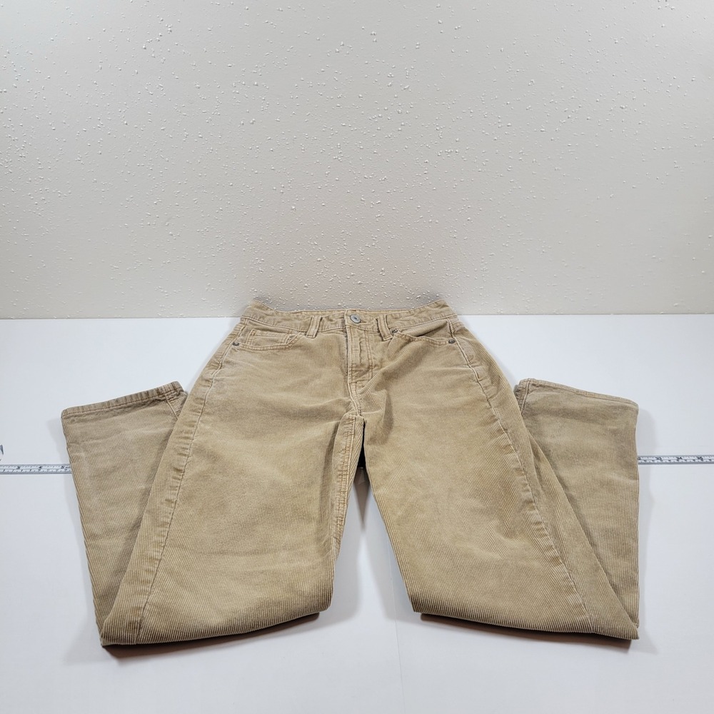American Eagle Corduroy Mom Straight Jeans Womens 4 Tan Excellent Stretch Khaki
